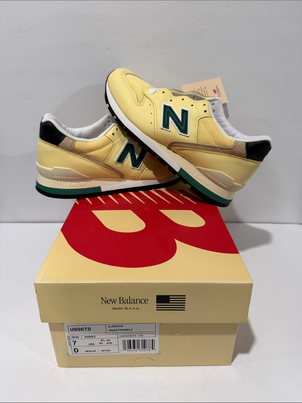 New Balance 996 x TS Made in USA 'Sulphur Forest Green' Sz: 7 / 8 (U996TD)